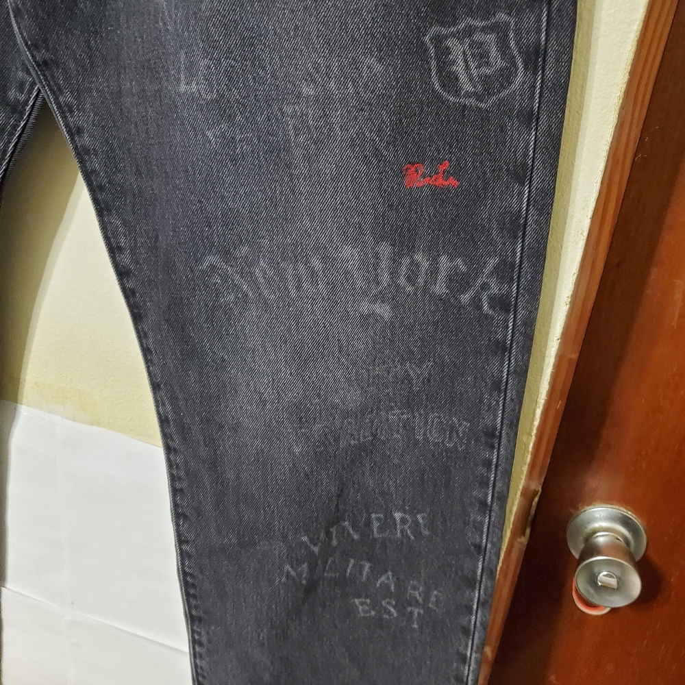 Polo Ralph Lauren RL Tigers Varsity P Graffiti Classic Fit Jeans - Picture 3 of 15